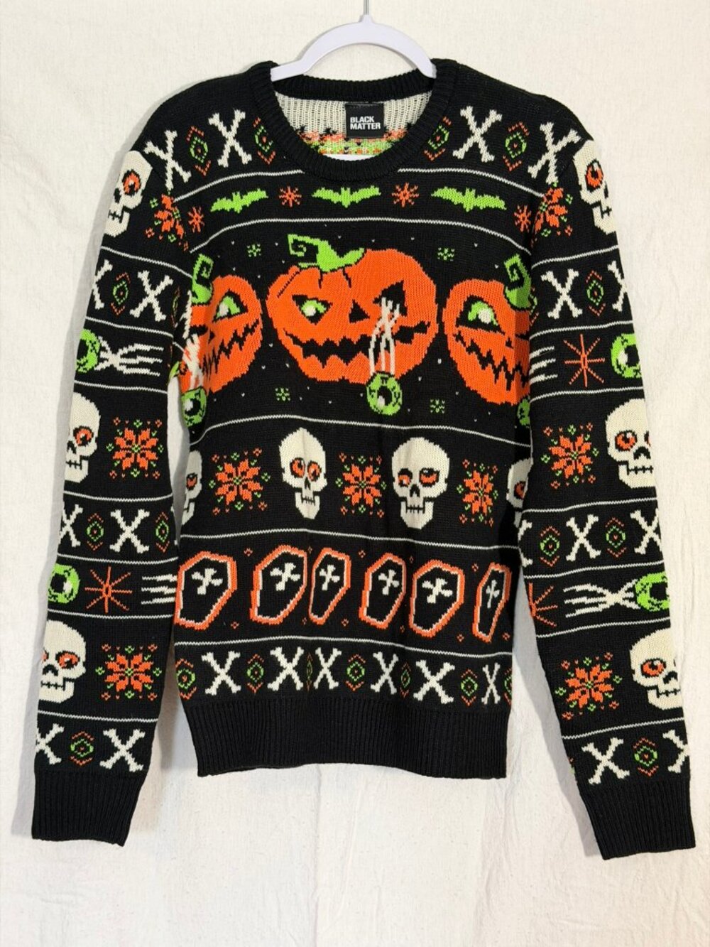Hot Topic Black Matter Halloween / Christmas Sweater Medium